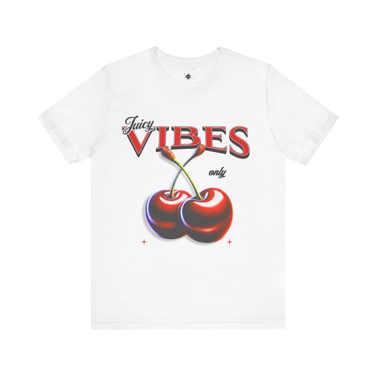 Cherry Graphic Tee - Juicy Vibes Only - Women T-Shirt